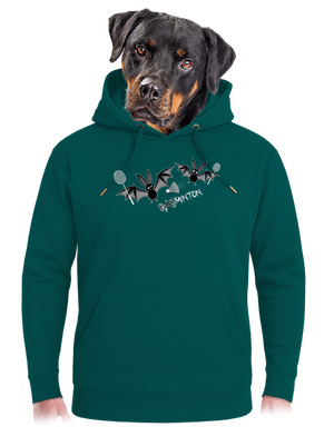 Batminton unisex prémium pulóver Emerald Green