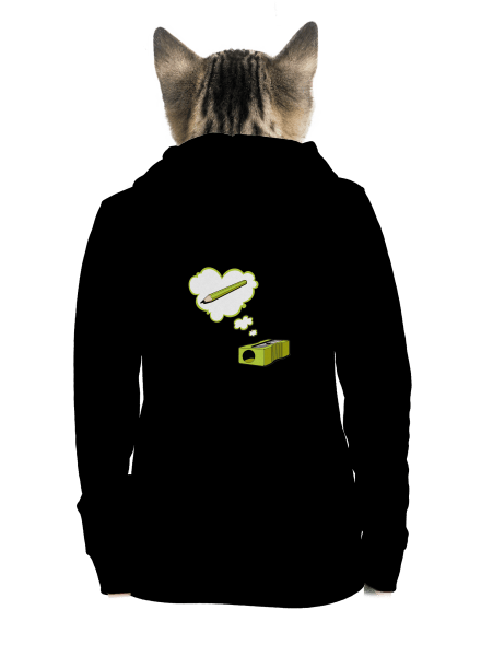 Ceruza és hegyező cipzáras női pulóver Black