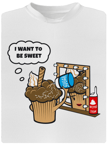 Sweet muffin gyerek sport póló White
