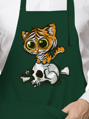 Tigriskölyök kötény Bottle Green