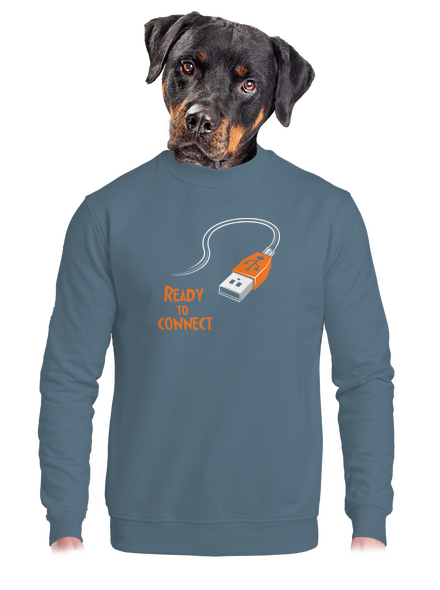USB csatlakozás unisex crewneck Nordic Blue