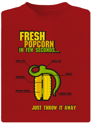 Popcorn grenade férfi sportpóló Red Mal