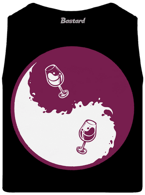 Yin Yang bor férfi trikó Black