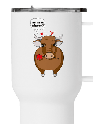 Tehén és bika termosz bögre White