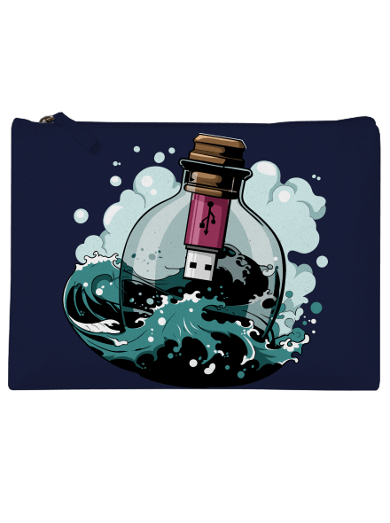 USB üzenet egy üvegben kis táska French Navy