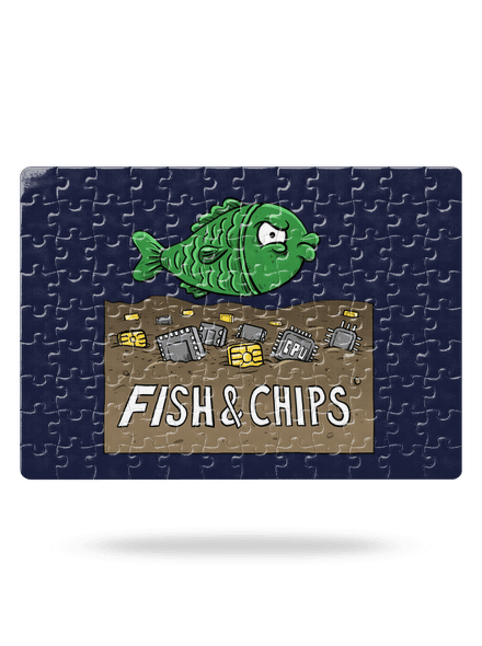 Fish and IT chips kirakós White