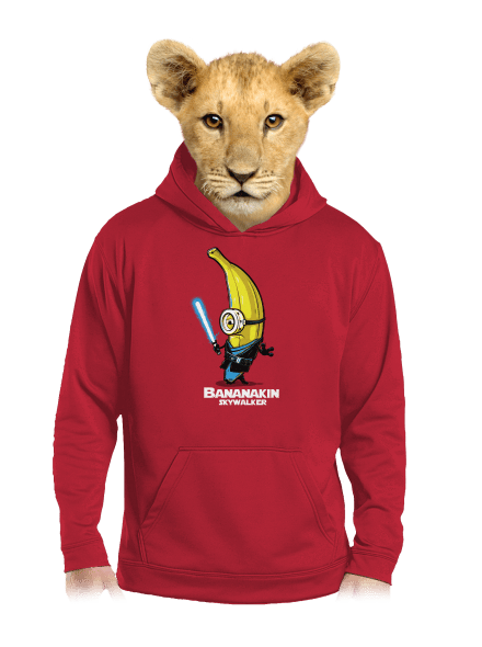 Bananakin Skywalker gyerek kenguruzsebes pulóver Fire Red