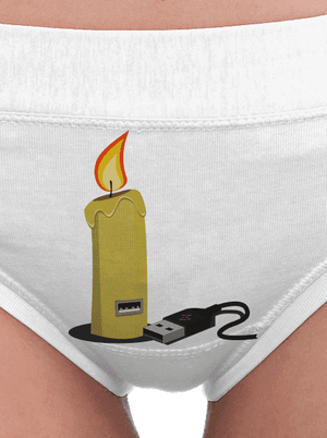 USB gyertya női bugyik White