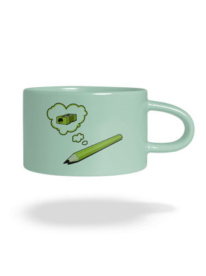 Ceruza és hegyező macaron bögre Mint Macaron