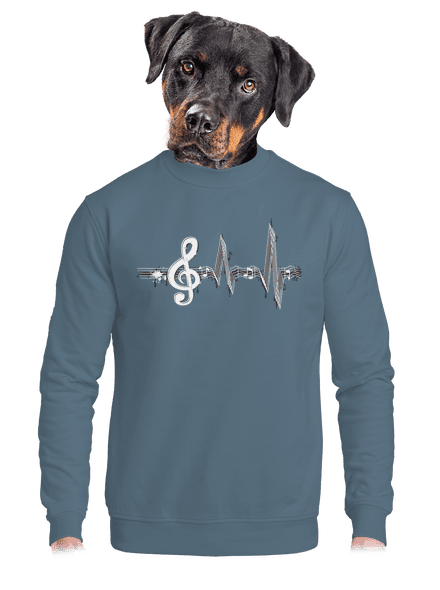 A zene az életem unisex crewneck Nordic Blue