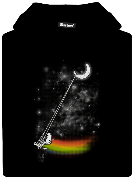 Unicorn universe gyerek kenguruzsebes pulóver Black