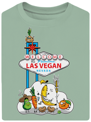 Las Vegan unisex túlméretezett póló Sage