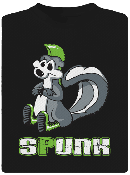 Spunk férfi sportpóló Black