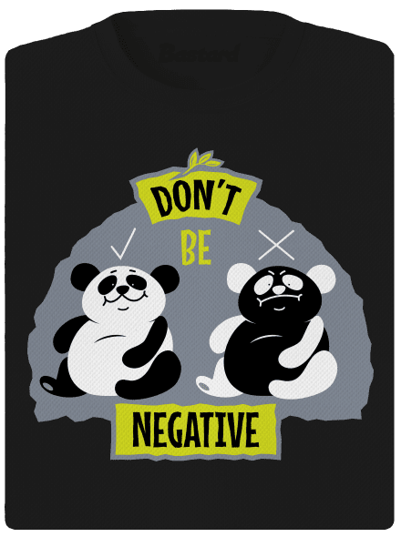 Don't be negative női sportpóló Black