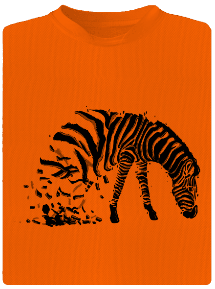 Zebra szerelem gyerek sport póló Neon Orange