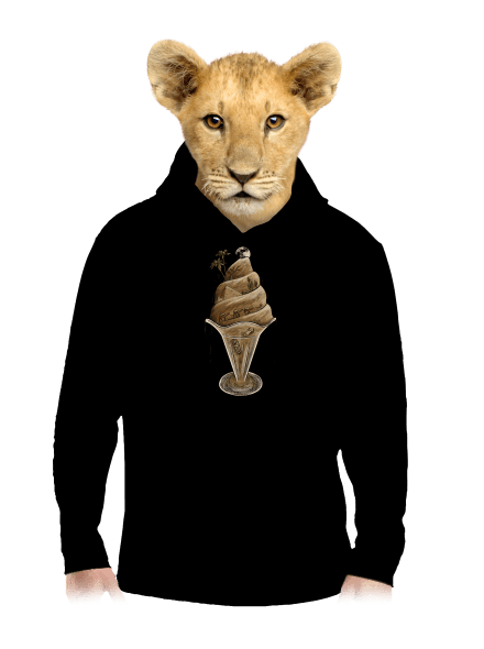 De(s)ert gyerek kenguruzsebes pulóver Black