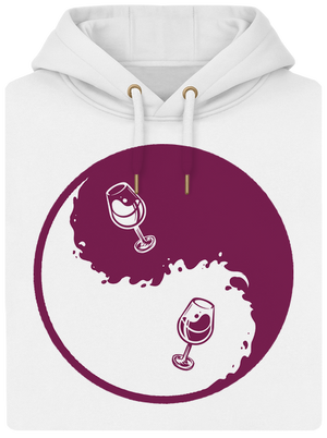 Yin Yang bor unisex prémium pulóver Snowwhite