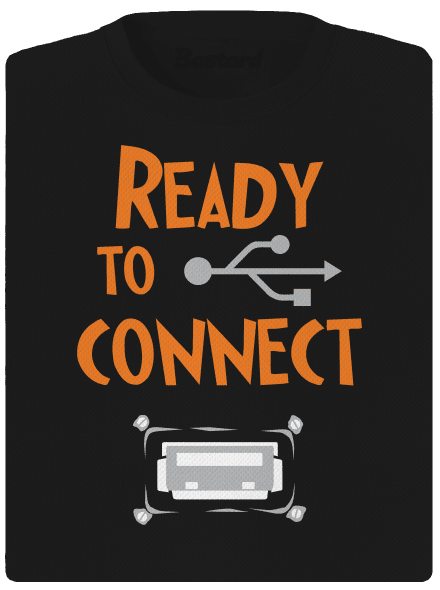 USB csatlakozás női sportpóló Black