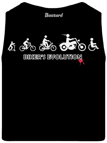 Bikers evolution férfi trikó Black