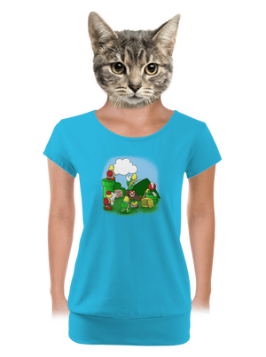 női póló elasztikus alsó szegéllyel