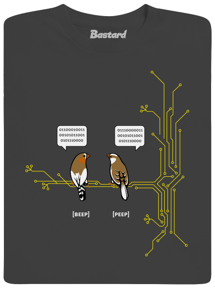 Beep and Peep férfi hosszú ujjú póló Dark Grey