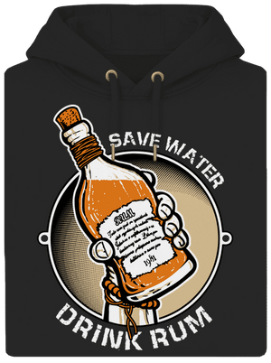 Save water unisex prémium pulóver Dark Black