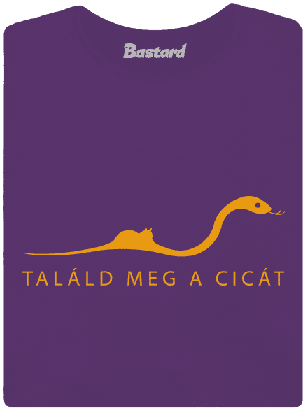 Találd meg a cicát prémium női póló Purple