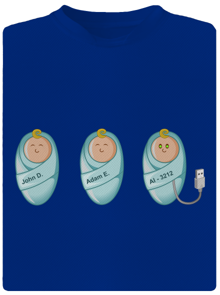 AI baby férfi sportpóló Royal Blue Mal