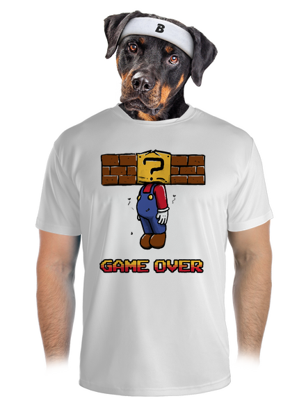 Game over férfi sportpóló White