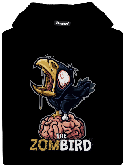 Zombird gyerek kenguruzsebes pulóver Black