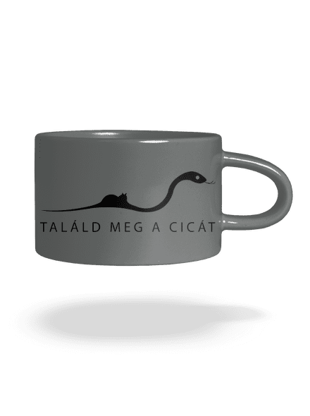 Találd meg a cicát macaron bögre Grey Macaron