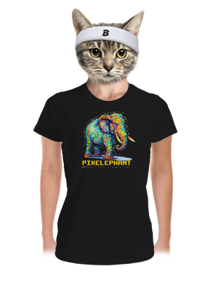 Pixelephant női sportpóló Black