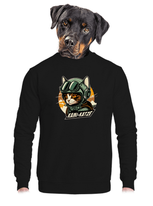 Kami-Katze unisex crewneck Black