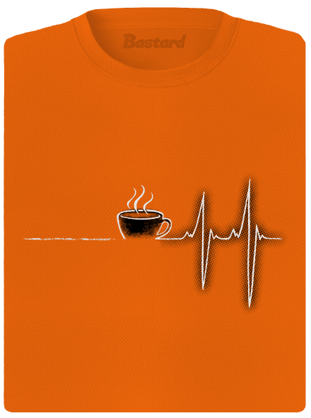 Coffee help női sportpóló Neon Orange