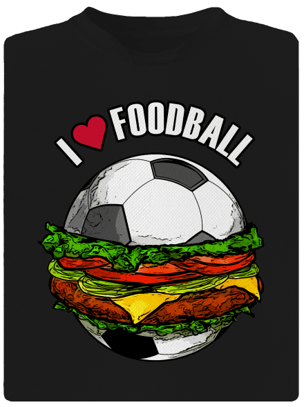 Foodball gyerek sport póló Black