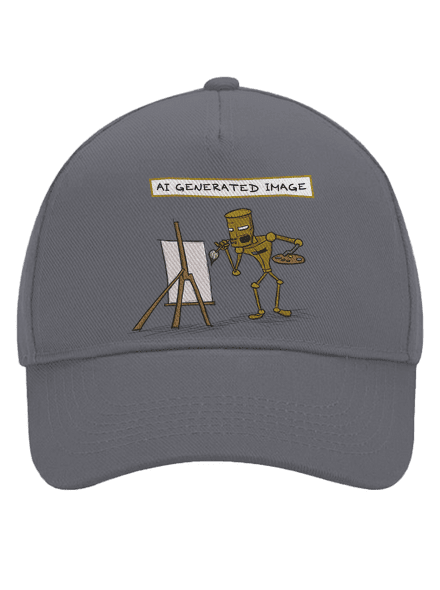 AI generated image baseballsapka Graphite grey