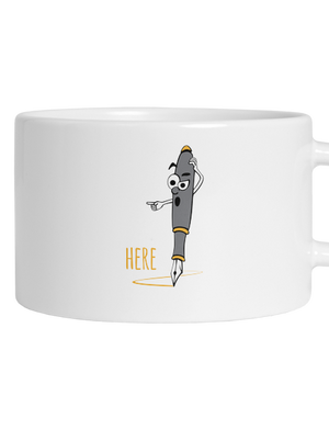 Pen is here macaron bögre White