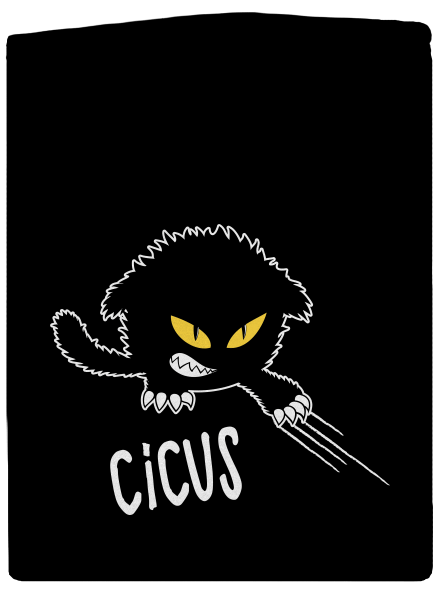 Cicus cipzáras férfi pulóver Black