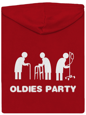 Oldies party cipzáras férfi pulóver Red
