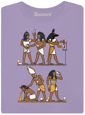 Egyiptomi parti női póló elasztikus alsó szegéllyel Lavender