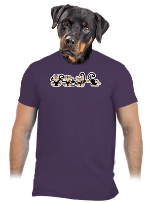 Majmok férfi póló Urban Purple