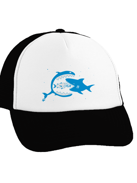 Halak teherautós sapka Black cap