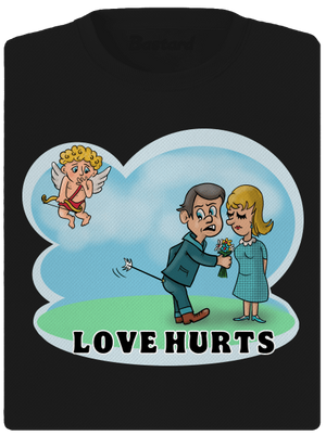 Love hurts női sportpóló Black