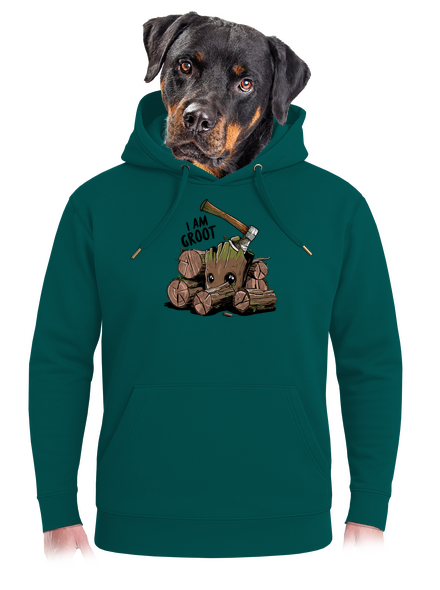 I Am Groot unisex prémium pulóver Emerald Green