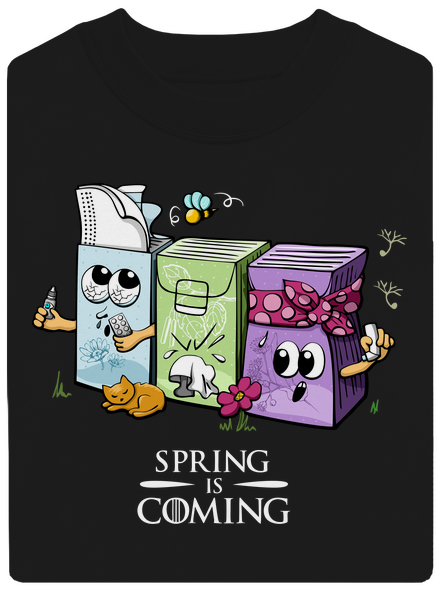 Spring is coming unisex crewneck Black
