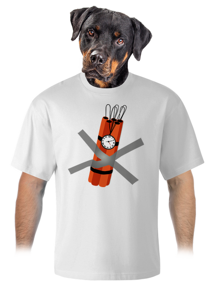 Dinamit unisex túlméretezett póló White