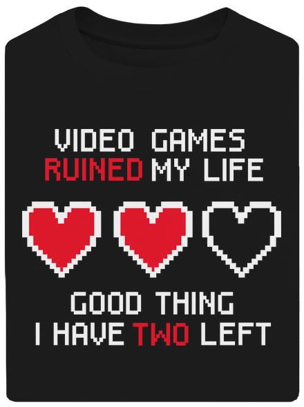 Video games unisex túlméretezett póló Black