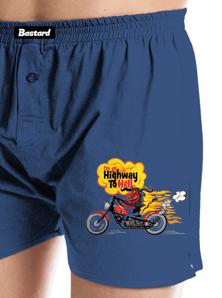 Highway to hell férfi alsó nadrág Blue