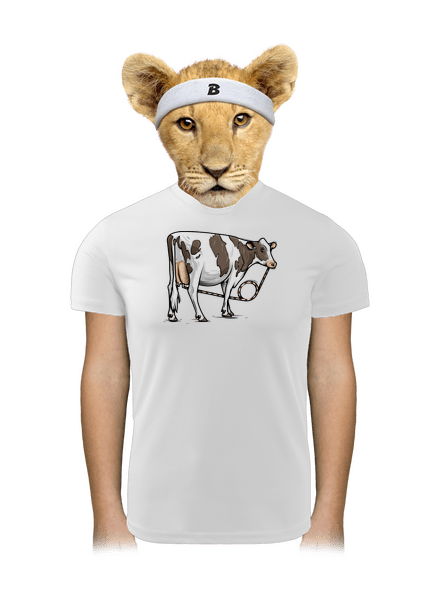 Cow drink gyerek sport póló White