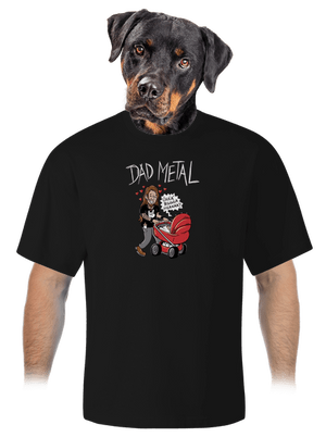 Dad metal unisex túlméretezett póló Black